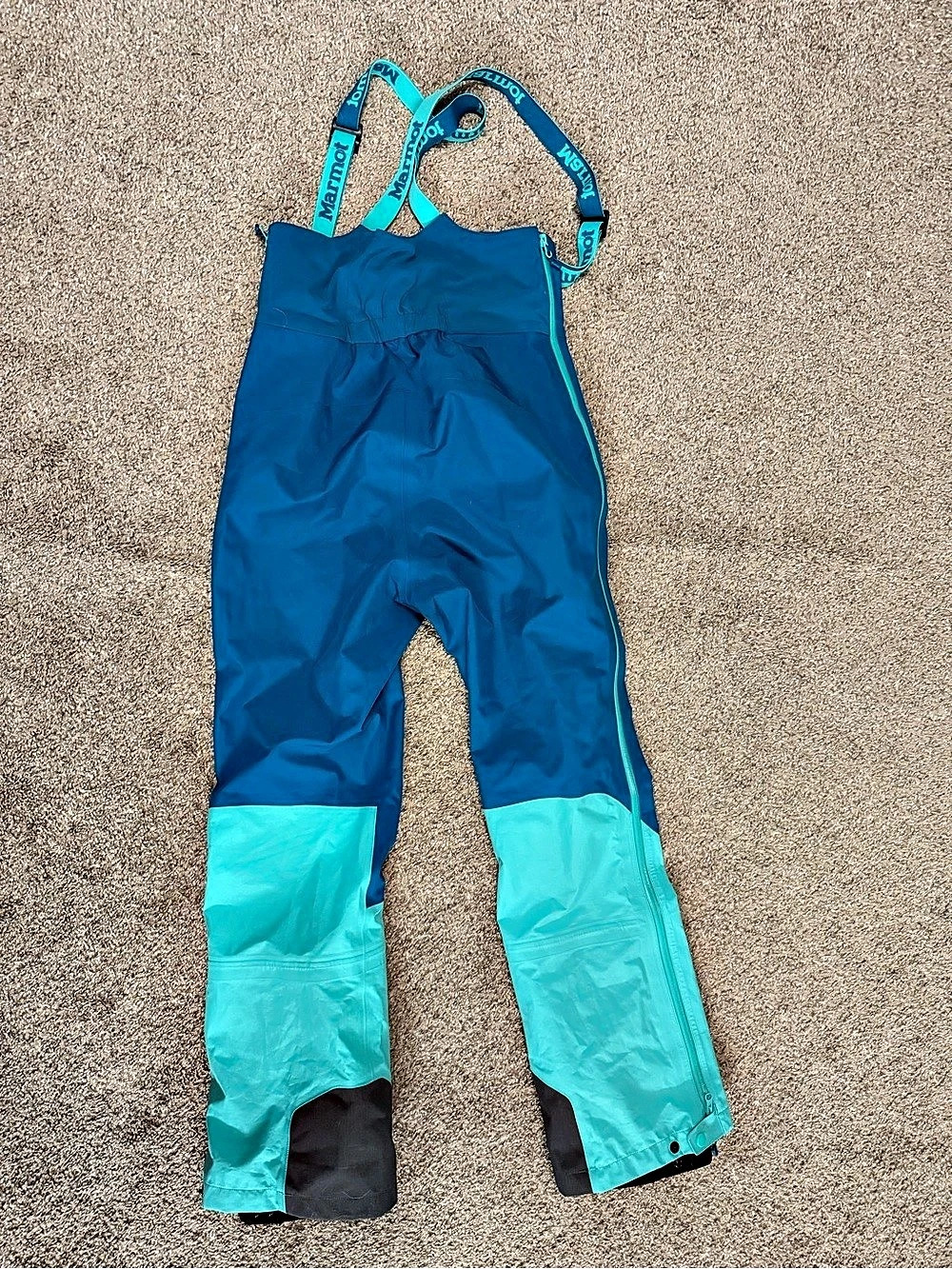 Marmot Women'Small GORE-TEX Orion Bib Ski Pants Blue & Turquoise Small